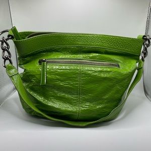 Hobo international lime green patent leather purse